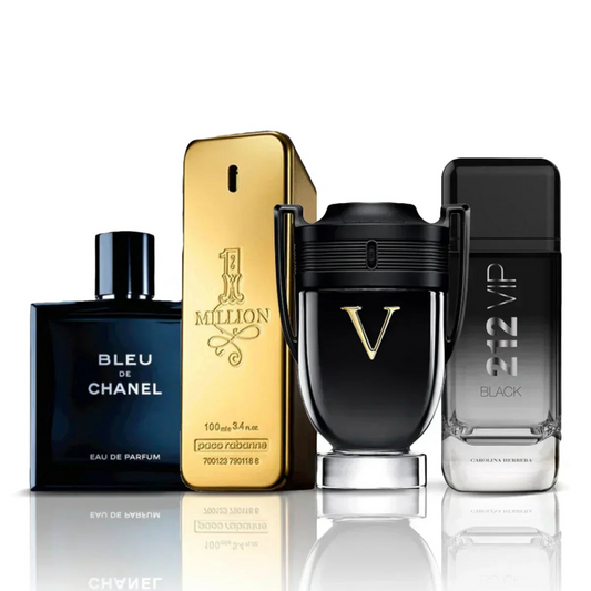 4er-Parfümset | Invictus Victory + One Million + Bleu de Chanel + 212 Vip Black