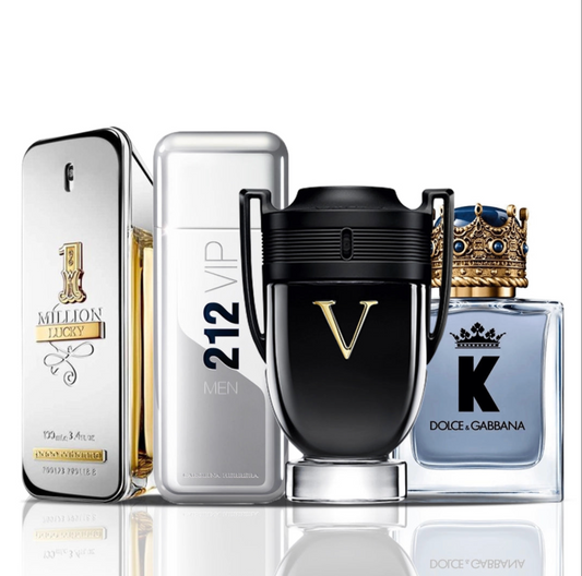 4er-Parfümset  1 Million Lucky + 212 VIP Men + Invictus Victory + Dolce & Gabbana K 100 ml
