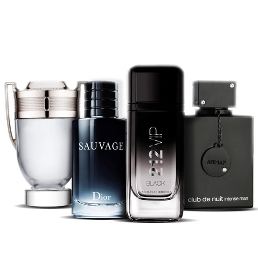4er-Parfümset | One Million Royal + 212 VIP Men + Sauvage Dior + Versace Eros 100 ml