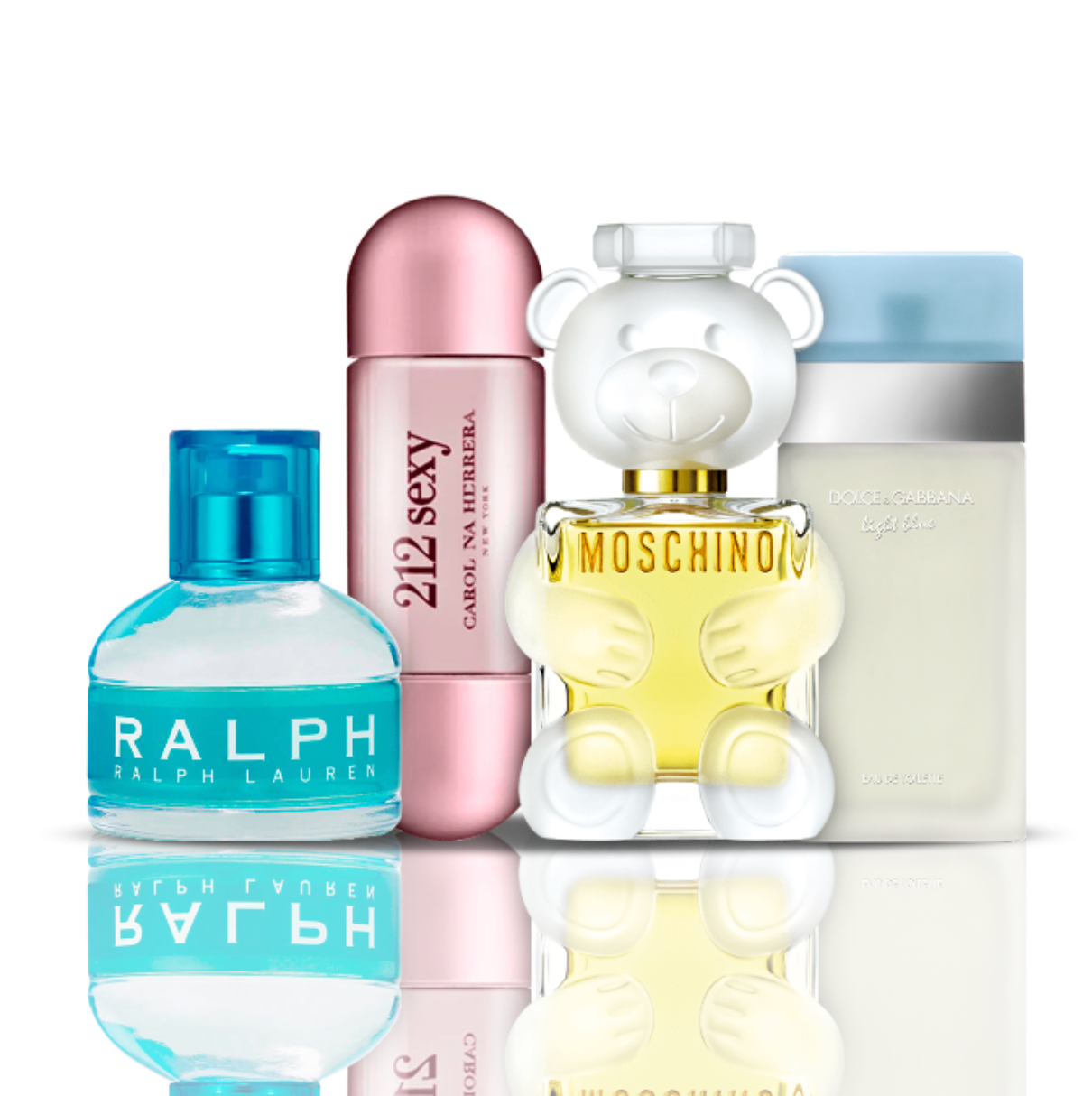4er-Parfümset | 212 Sexy + Light Blue + Moschino Toy 2 + Ralph Lauren 100 ml